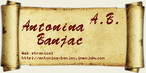 Antonina Banjac vizit kartica